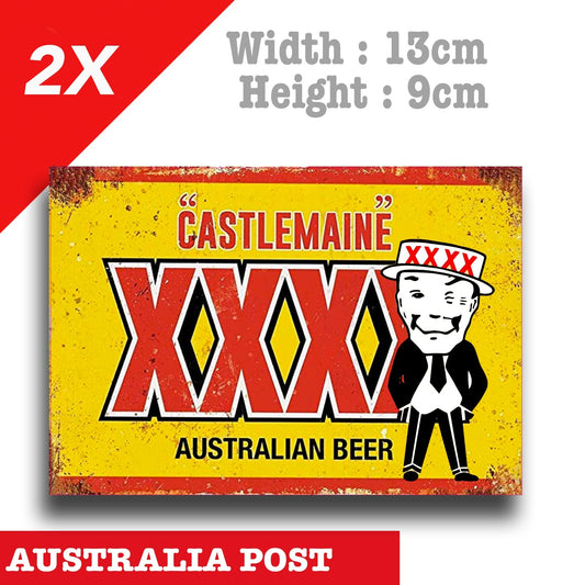 CASTLEMAINE XXXX MAN BEER  Vintage Retro Sign  Sticker 