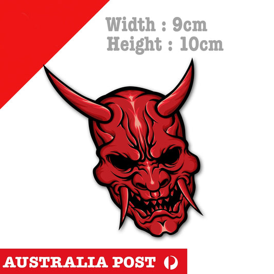 Oni Mask RED Devil  Laptop , Car  Decal Sticker 