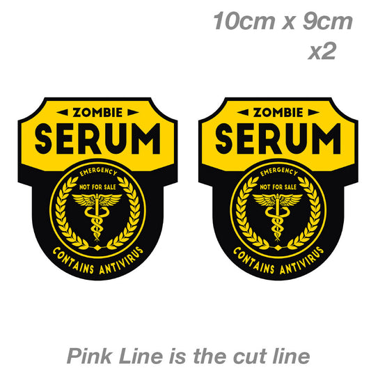 Zombie SERUM Label  Vinyl  Sticker 