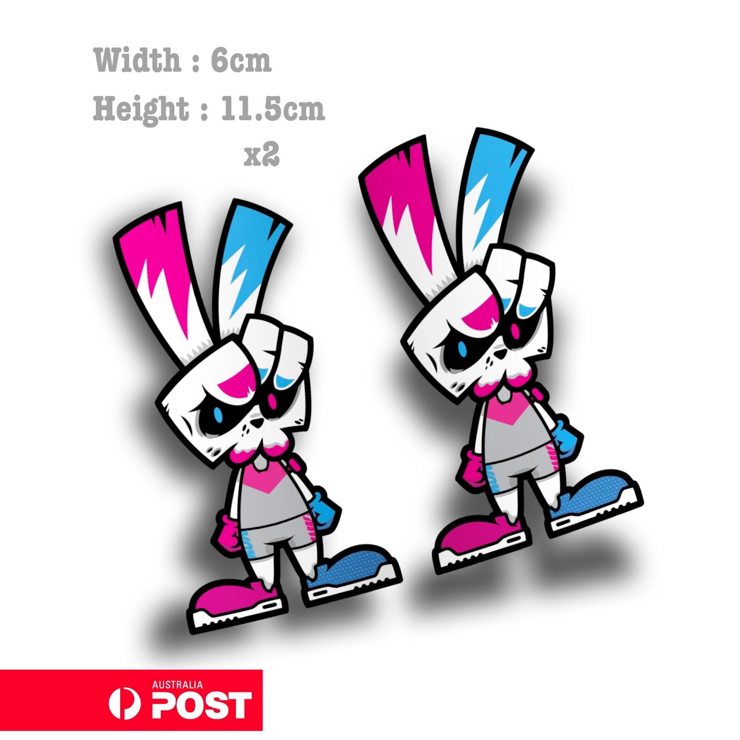 Rabbit Bunny Figure funny   Decal Sticker 