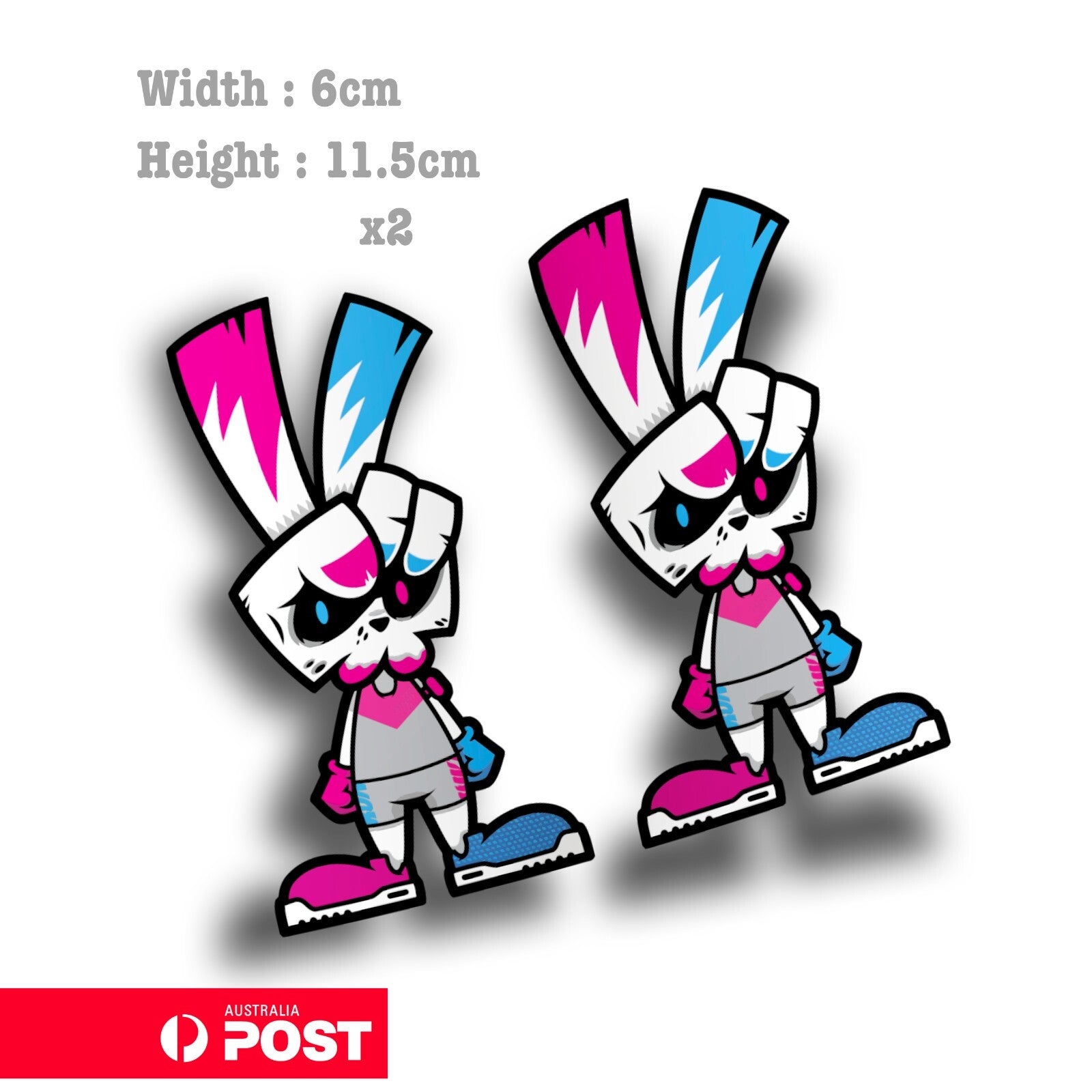Rabbit Bunny Figure funny   Decal Sticker 