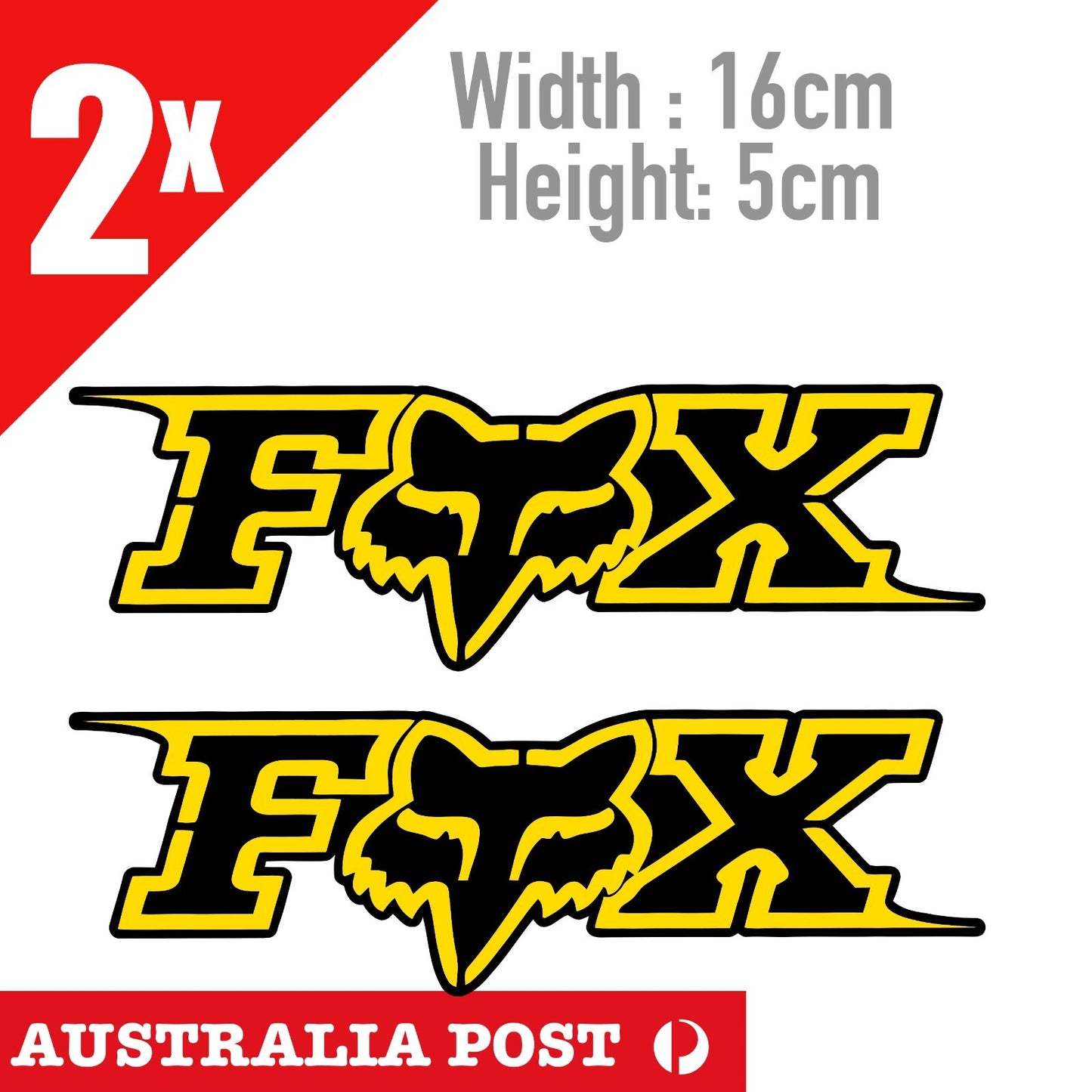 FOX Suspension style Sticker Factory Fork YELLOW  Bicycle Stickers