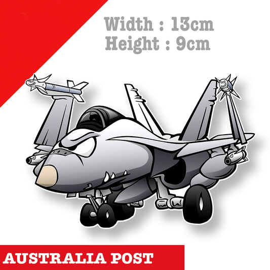 F18 Hornet Military Naval Fighter Jet Airplane Cartoon Sticker