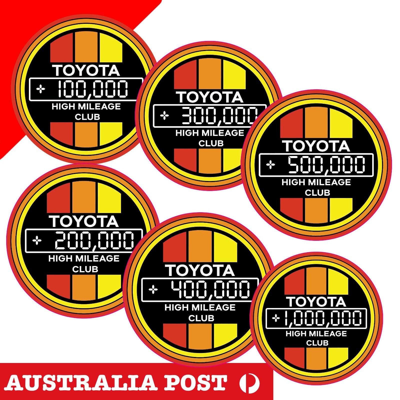 Vintage High Mileage Sticker Decal Die-Cut For TOYOTA FJ CRUISER 4Runner TACOMA