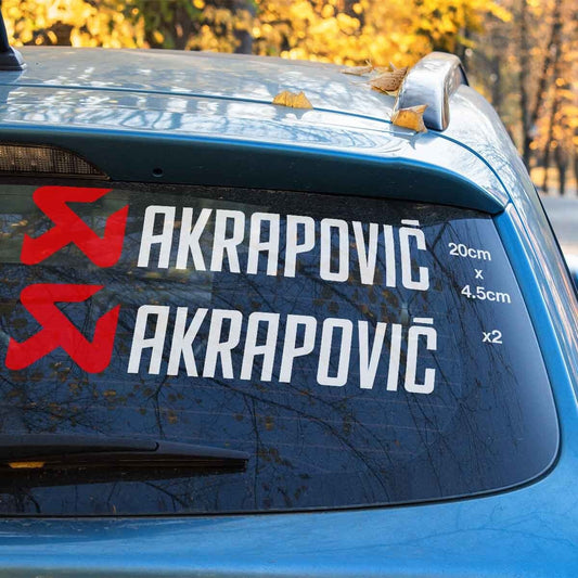 AKRAPOVIC Exhaust System Logo Banner x2 Stickers
