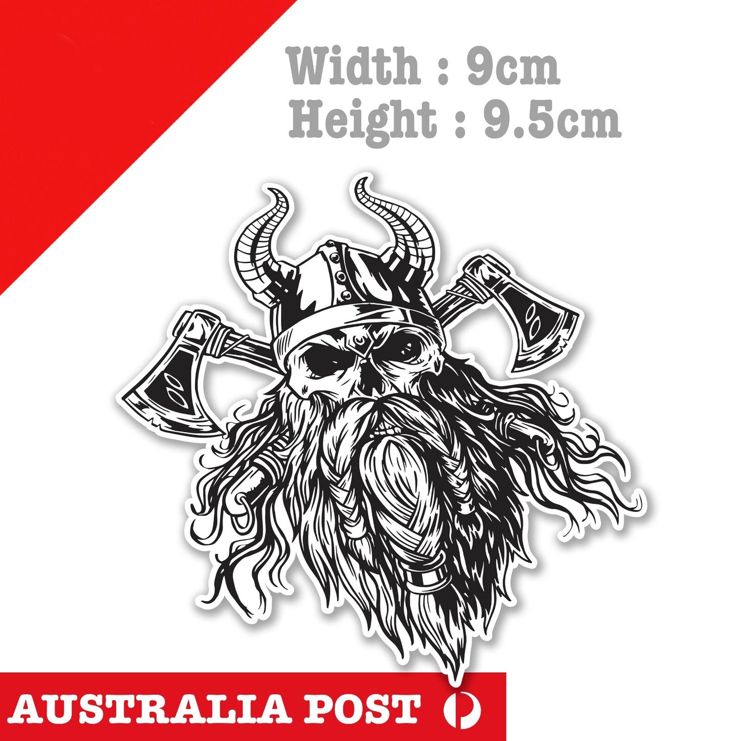 Viking Skull Laptop , Car  Decal Sticker 