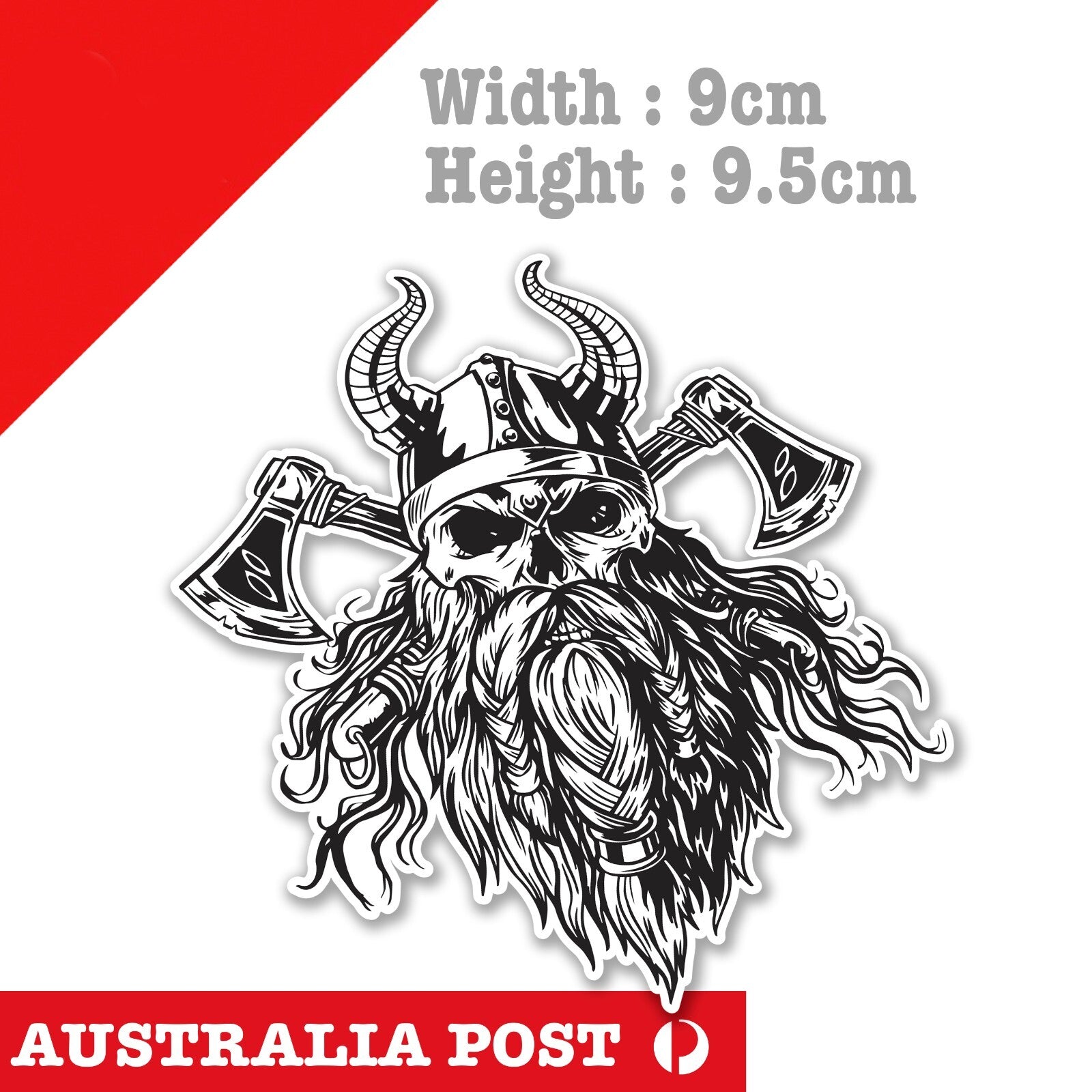 Viking Skull Laptop , Car  Decal Sticker 