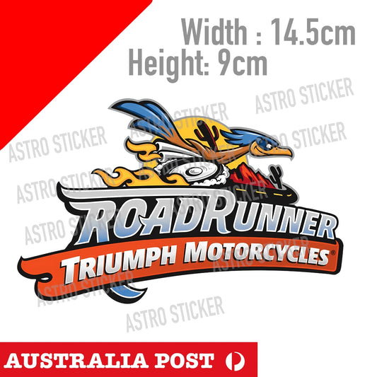 Road Runner TRIUMPH Motorcycle Logo Sticker