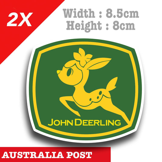 John Deere Logo , John Deere Funny Logo Sticker
