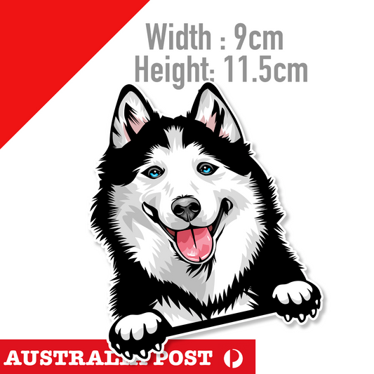 Husky Cute Dog  Laptop , Car  Decal Sticker 