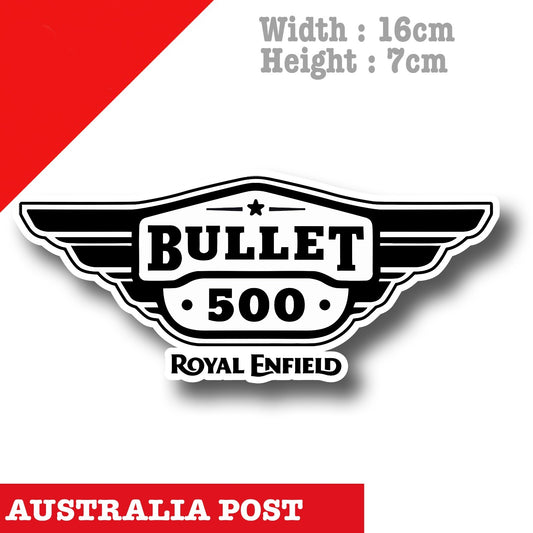 Royal Enfield Bullet 500, Motorcycle Helmet, Fuel Tank Decal Sticker