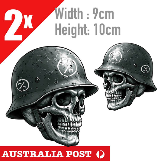 Metal Mulisha Skull Head Soldier , Motocross Dirt Bike 4x4 Off Road Stickers