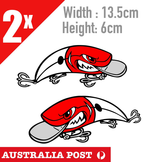 Angry Fishing Lure JDM, Fishing Gear and Out Door Vinyl  Sticker