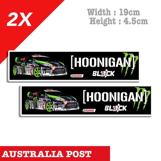 Ken Block 43 Ford Fiesta, Monster Energy, Castrol, Hoonigan Decal Sticker