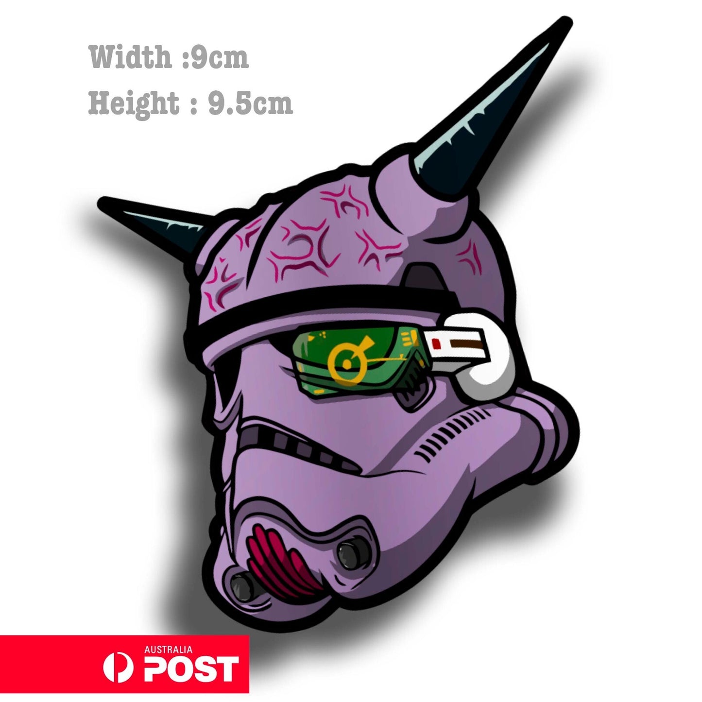 Star Wars Freezer Storm Trooper Helmet Laptop , Car  Decal Sticker 