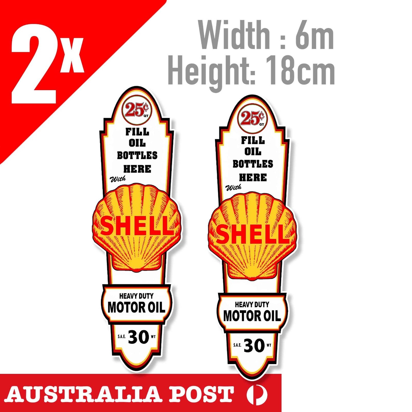 Shell GASOLINE LUBSTER  Logo GAS AND OIL PUMP STICKER