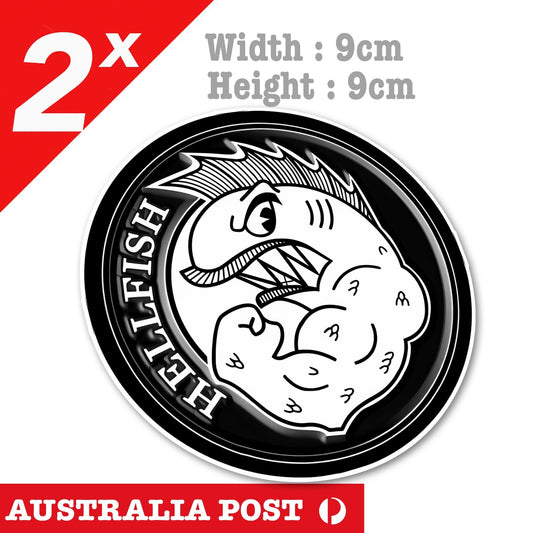 Hell Fish The Simpsons Funny Cartoon Character Black Stickers