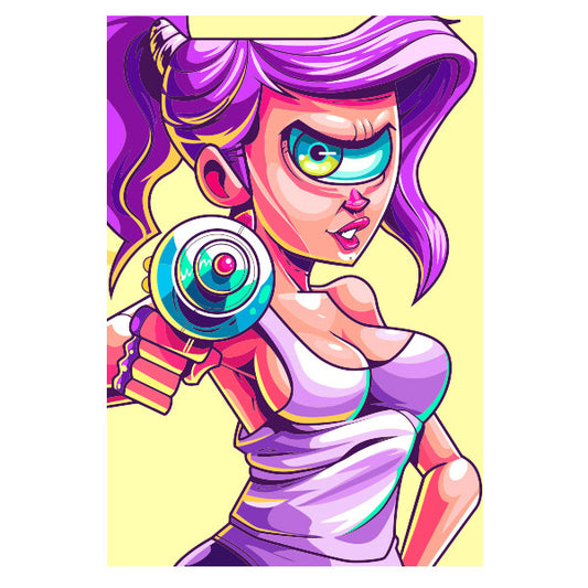 Futurama Leela Funny Laptop , Car  Decal Sticker 