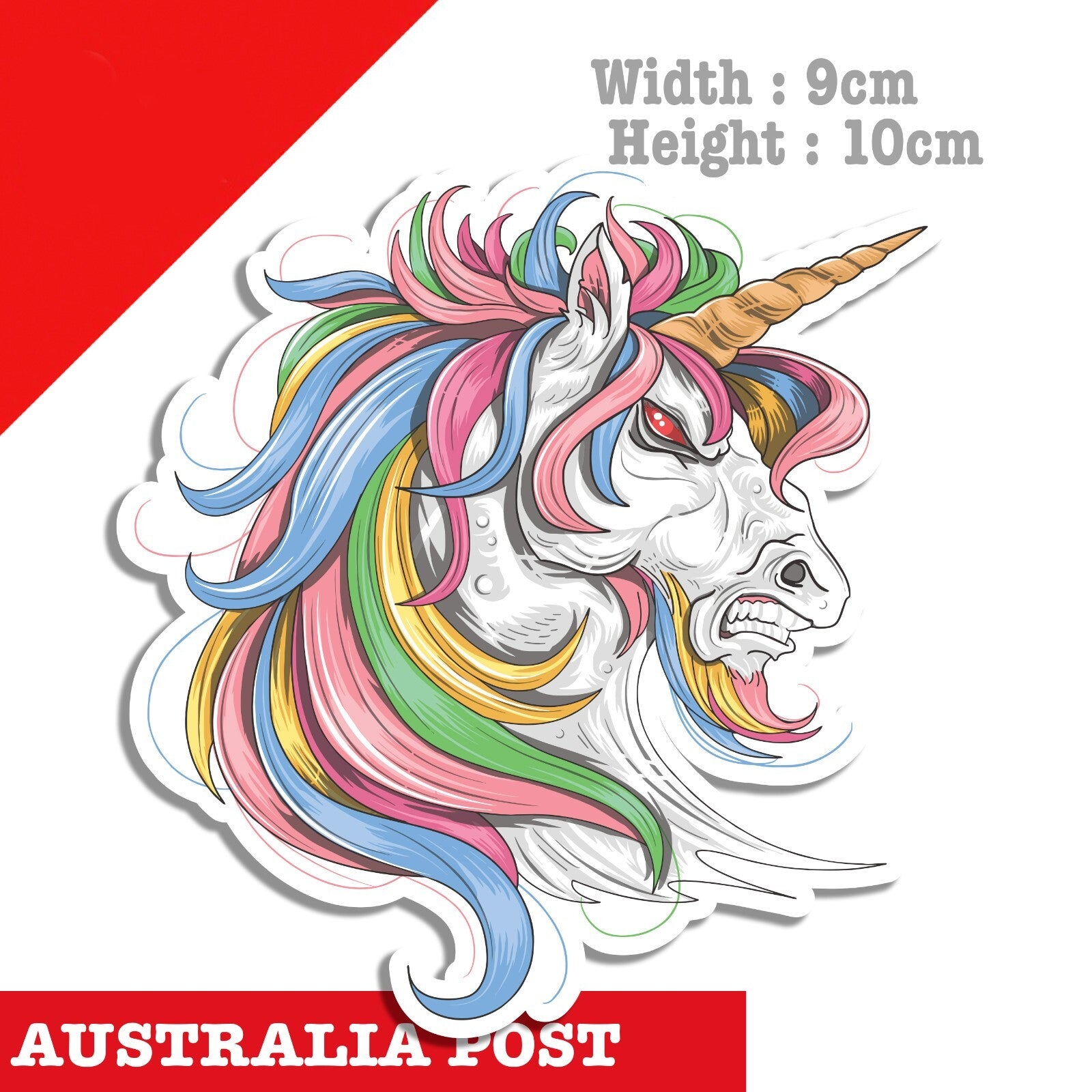 Unicorn Stickers Unicorn Head Funny  Laptop , Car  Decal Sticker