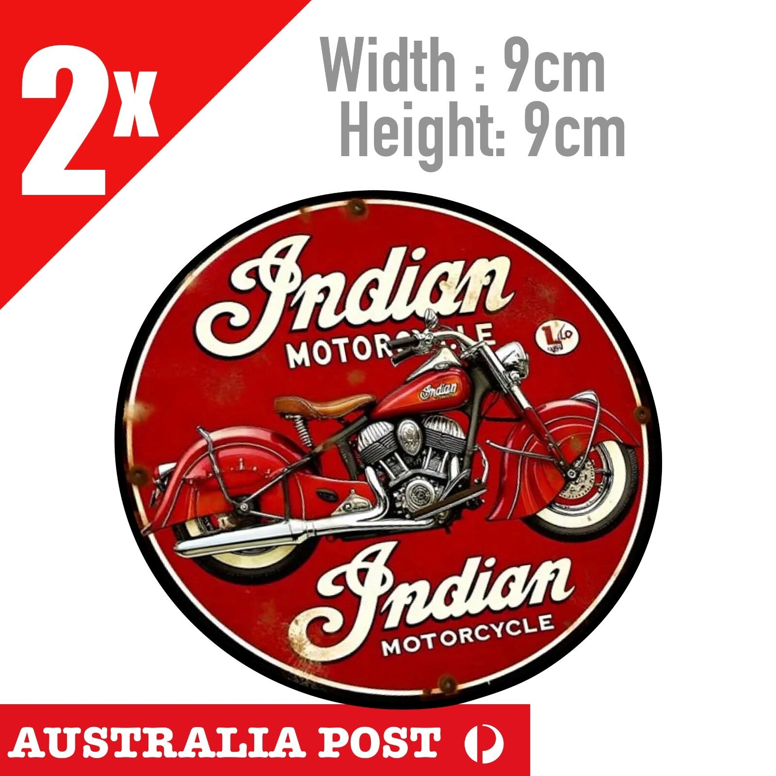 INDIAN Motorcycle Rustic Damaged Old Retro Sign, Motorcycle INDIAN  Sticker