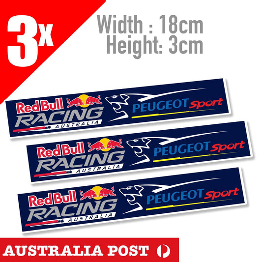 Peugeot Sport Red Bull Racing Australia Truck, Ute Car 4x4  Vinyl Stickers