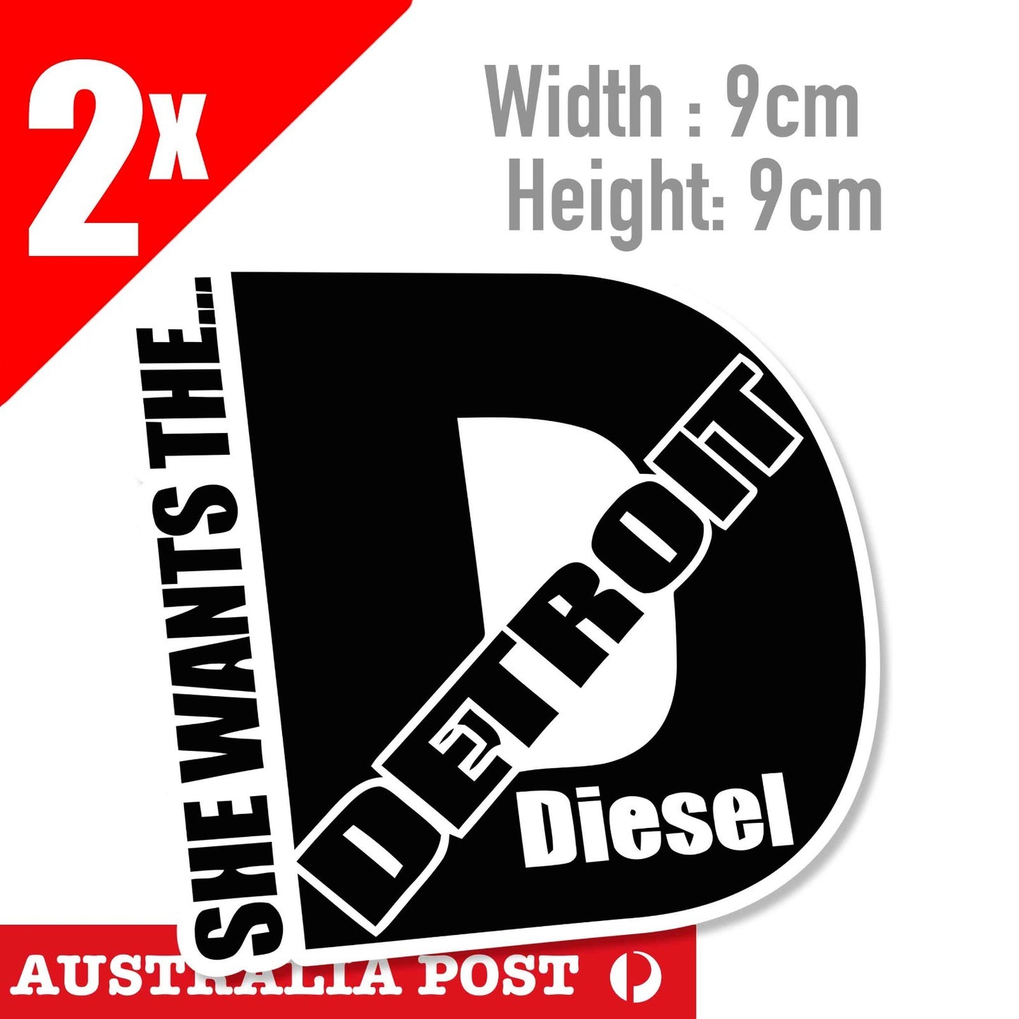 DETROIT Diesel Funny Logo, Car, Truck Ute Sticker