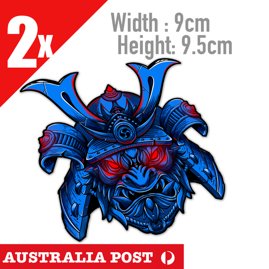 SAMURAI Oni Death Helmet - Motorcycle, Helmet, Car, Ute, Truck Sticker