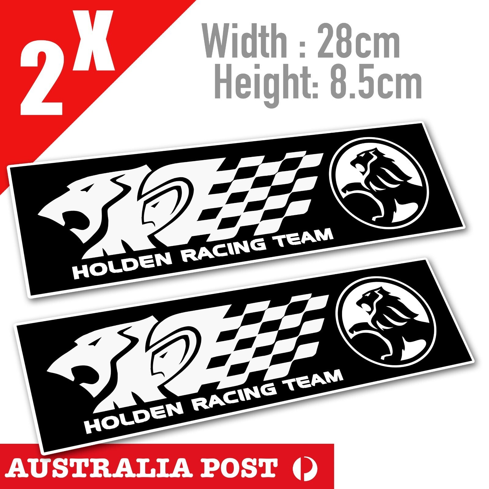 Holden Racing Team Racing Slap Black , Holden Commodore Racing Stickers