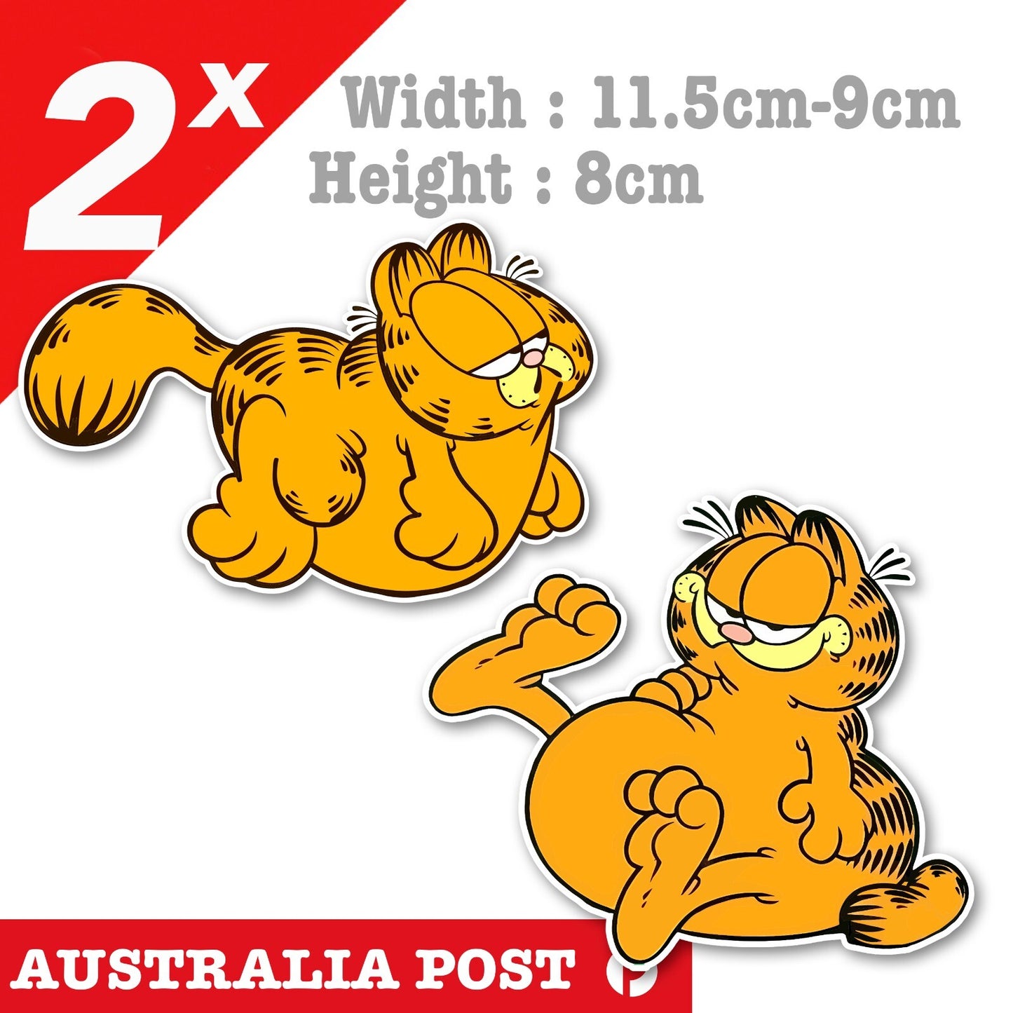Garfield Chubby Cat , Garfield Lazy Cat Funny Sticker