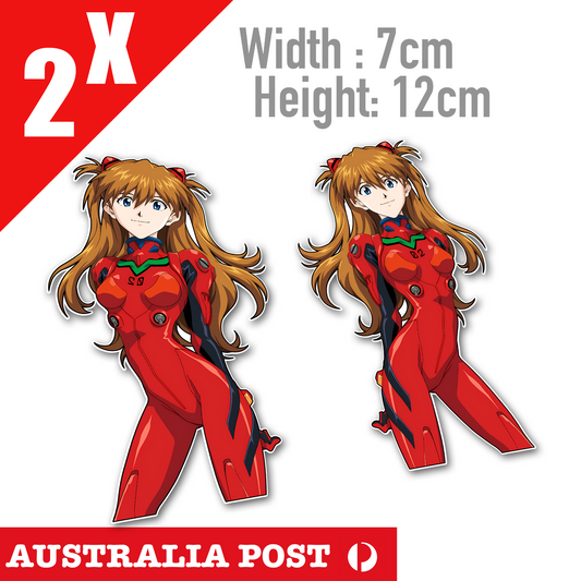 EVANGELION EVA Asuka Langley Soryu , Neon Genesis Evangelion JDM  Stickers