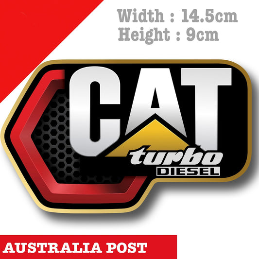 Caterpillar Turbo Diesel Logo  Vinyl Decal Sticker