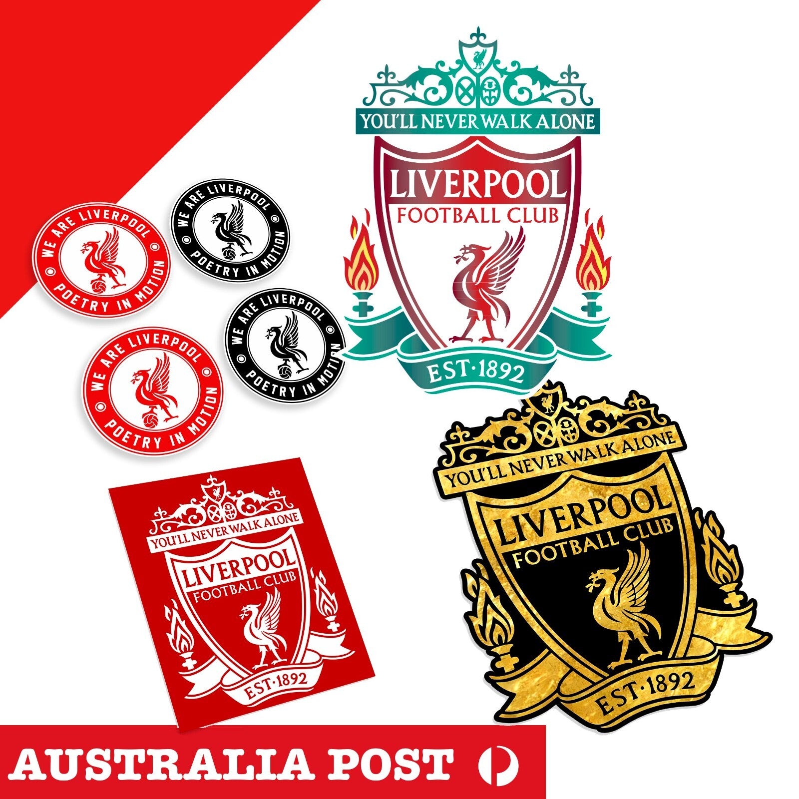 LIVERPOOL FC LFC VINYL DECAL STICKER CHAMPIONS LEAGUE Stickers