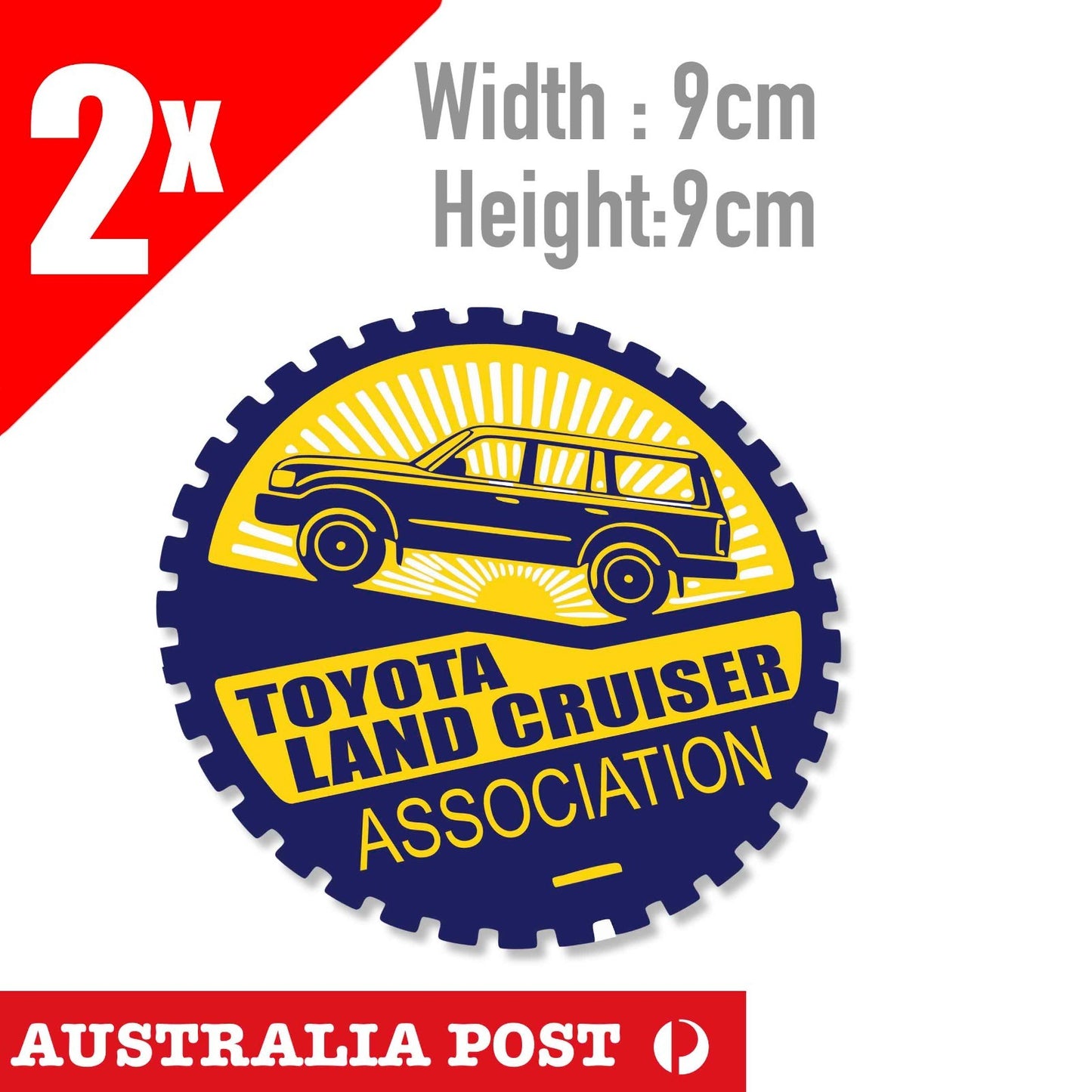 TOYOTA Land Cruiser  Round Hilux 4x4 Truck Ute, 4Runner Round Sticker