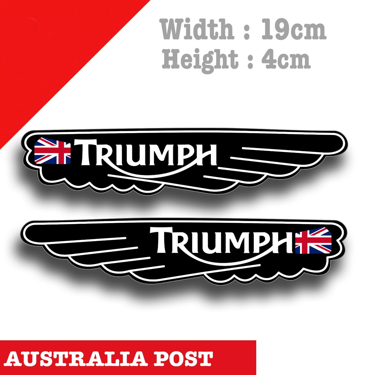 TRIUMPH Motorcycle Eagle Wings ,Fuel Tank, Helmet British Flag Decal Stickers