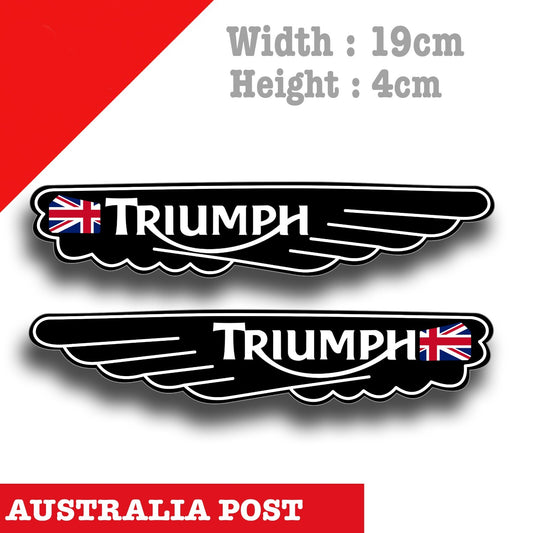 TRIUMPH Motorcycle Eagle Wings ,Fuel Tank, Helmet British Flag Decal Stickers
