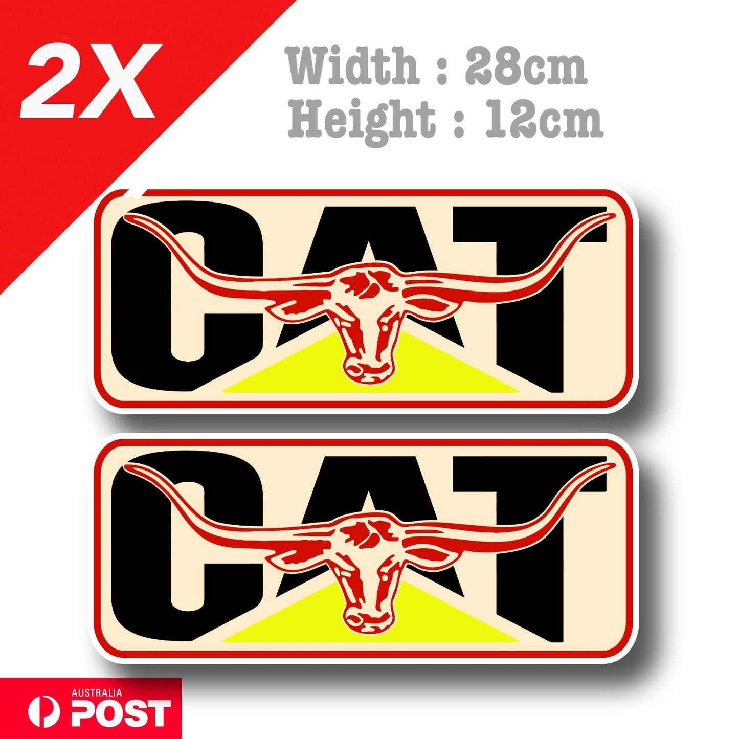 Caterpillar Bull Head Logo Decal Large Sticker