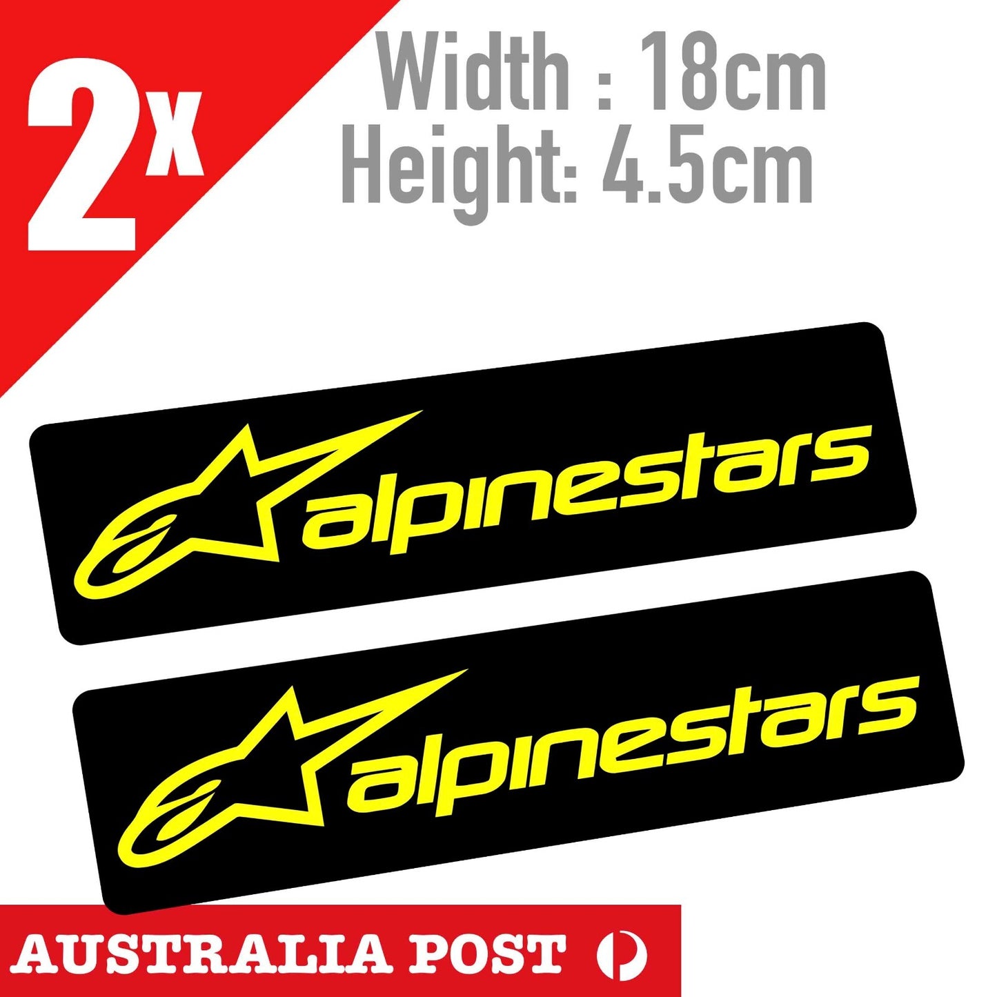 Alpinestars Logo Banner Motorcycle Helmet , Fuel Tank Stickers