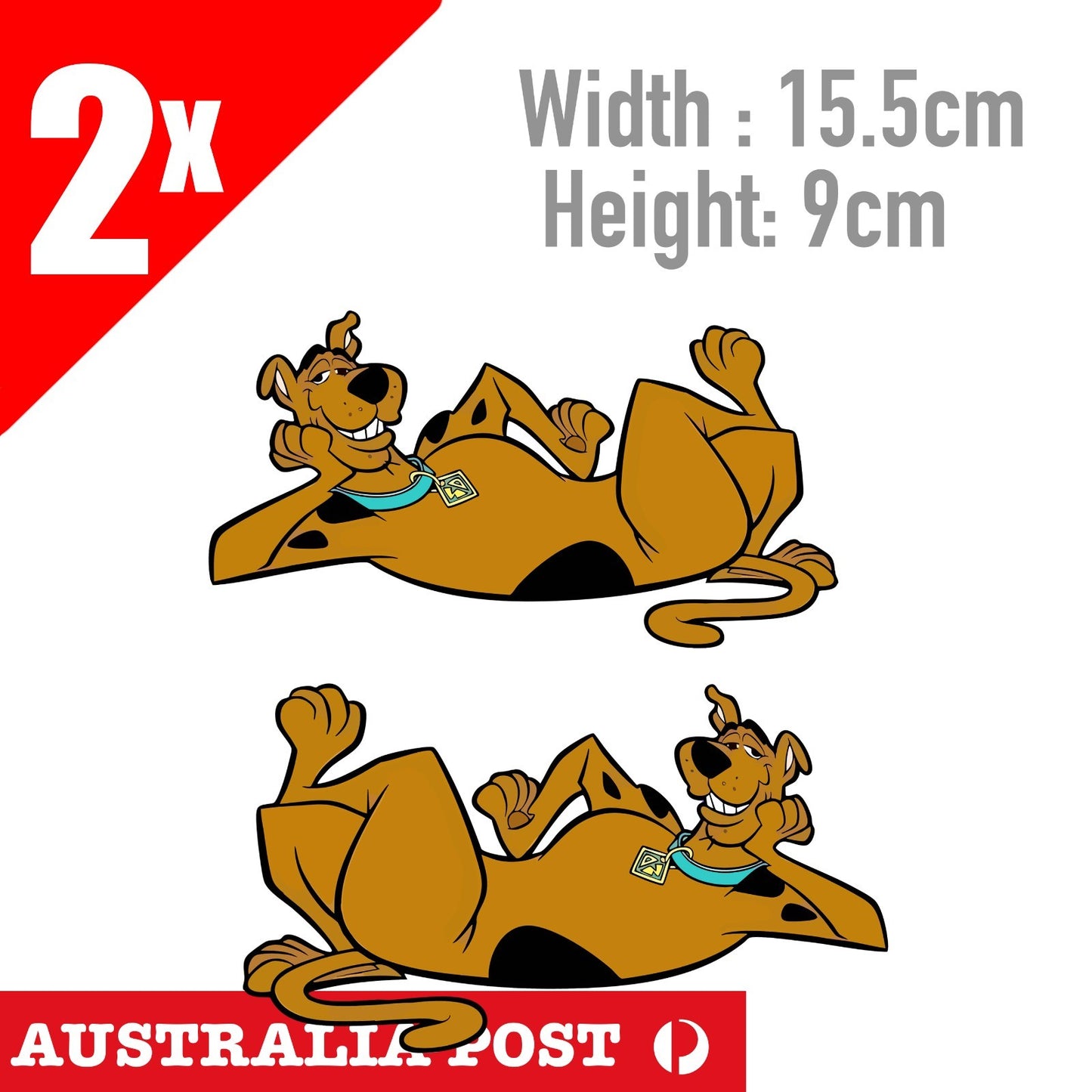 Scooby Doo Dog Laying Down Funny Cartoon Sticker