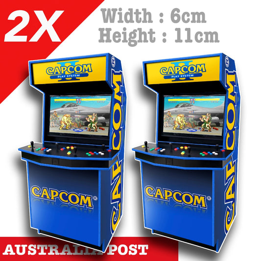 CAPCOM Arcade Game Cabinet, Street Fighter Game, Vintage Old Game Stickers