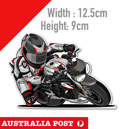 TRIUMPH Motorcycle Rider, Motorcycle Rider Sticker
