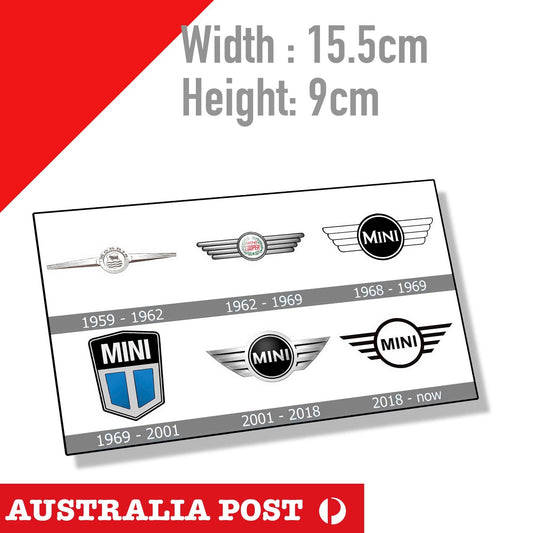 MINI COOPER History Logo Sticker