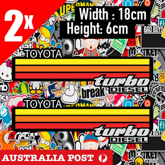 TOYOTA TRD Heritage Stripe Turbo Diesel Banner Stickers