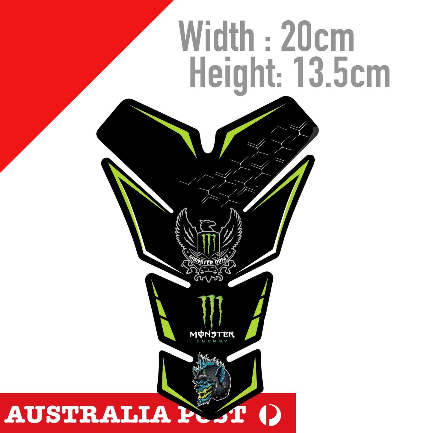 MONSTER ENERGY Motorcycle Gas Fuel WOLF Tank Sticker Decoration Tank Sticker