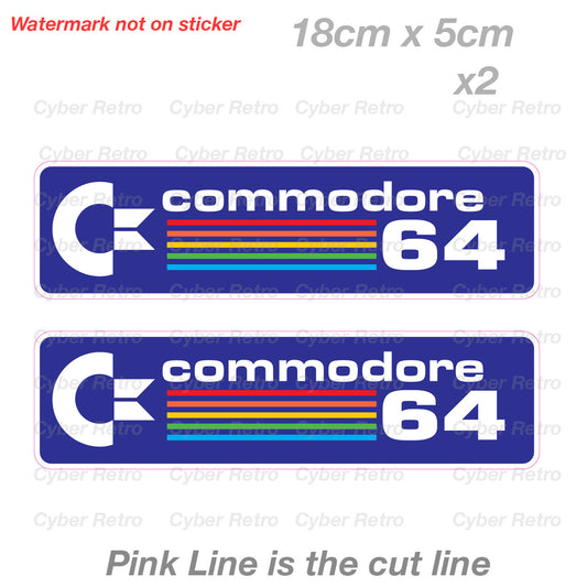 Commodore 64 Vintage Retro Gaming Logo   Sticker 