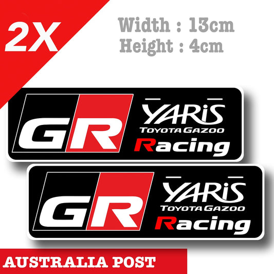 Toyota Yaris Gazoo Racing GR Black Slap x2 JDM Laptop , Car  Vinyl  Sticker 