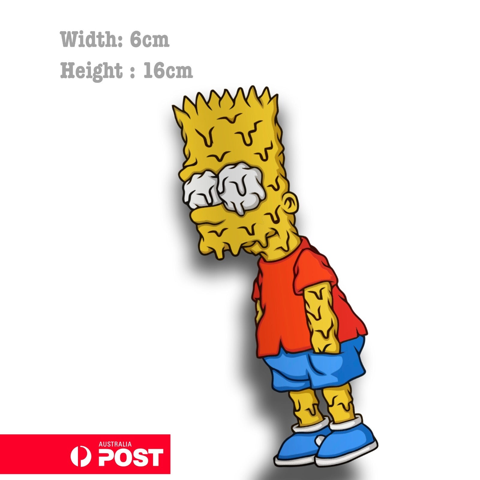 Bart Simpsons Melting  Laptop , Car  Decal Sticker 