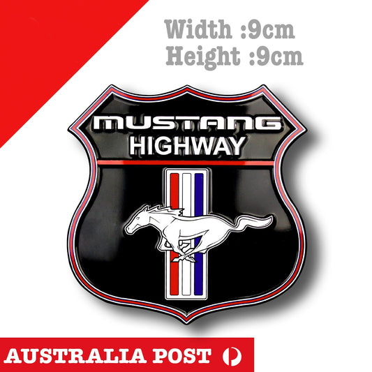 Ford Mustang HIGHWAY Vintage Retro Sign, Mustang GT Vintage Vinyl Sticker