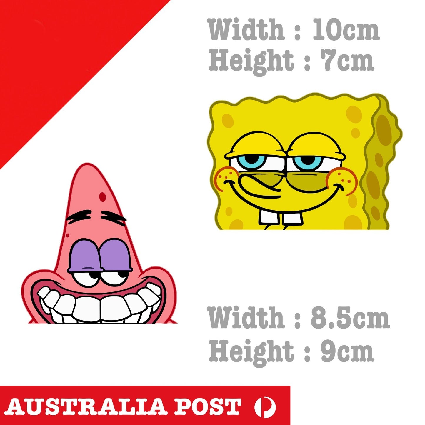 Sponge Bob and Patrick Funny  Car Window Stickers