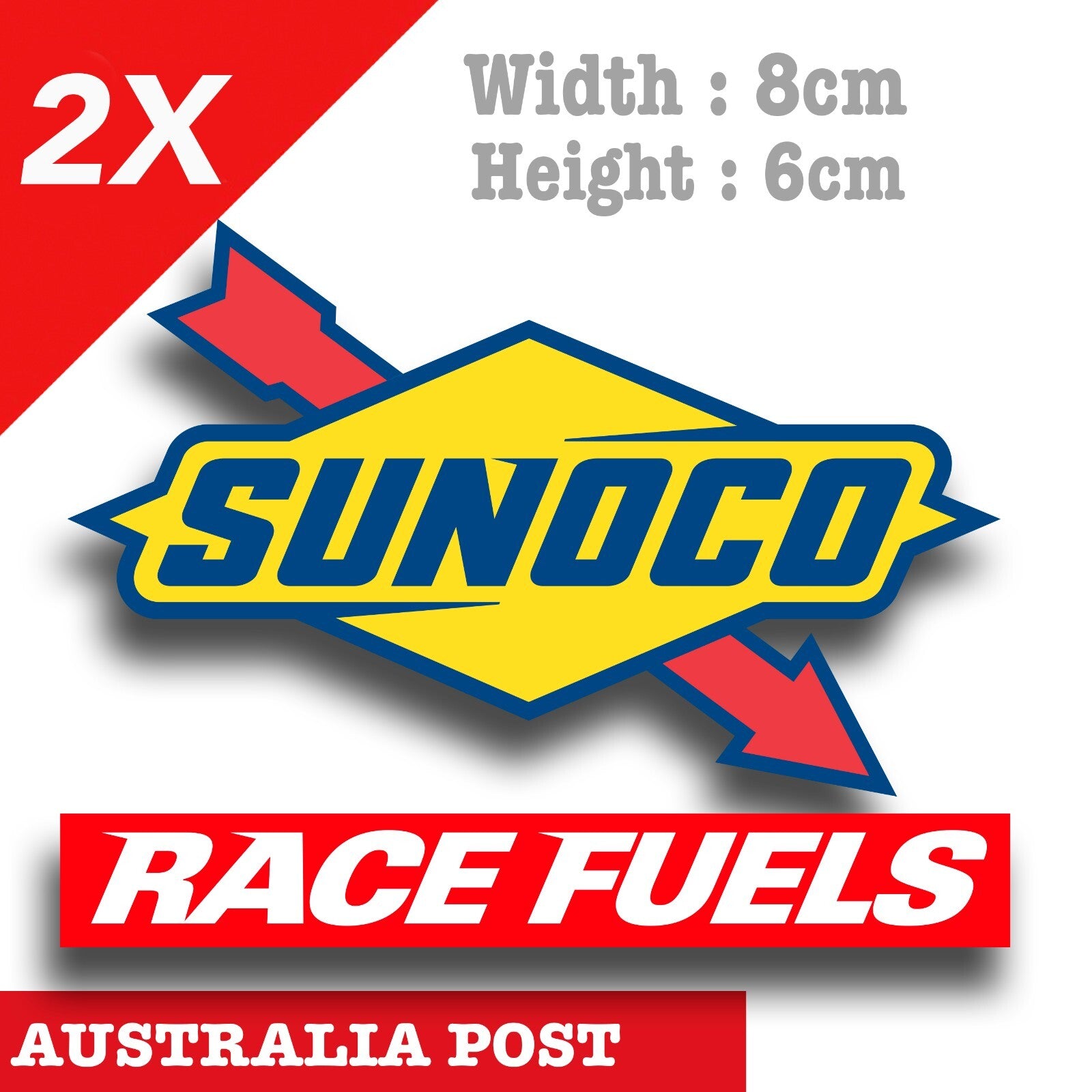 SUNOCO Race Fuels x2  Laptop , Car  Decal Sticker 