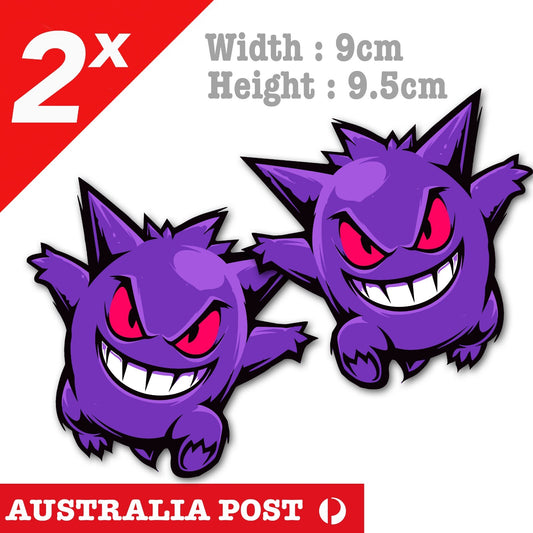 Pokémon Gengar Ghost of Shadow Stickers